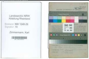 Entnazifizierung Karl Zimmermann , geb. 31.03.1887 (Schmied)
