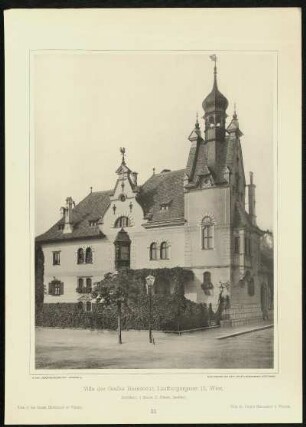 Tafel 51. Villa des Grafen Harnocour, Luafbergergasse 12, Wien. Architekt: Baurat O. Hieser