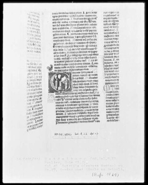 Psalterium iuxta Hebraeos — Initiale C (antate domino), darin: zwei Mönche am Betpult, Folio 47recto
