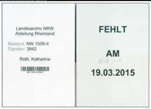 Entnazifizierung Katharina Roth , geb. 31.12.1890 (Pflegerin)