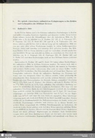 5. Die optisch erkennbaren radioaktiven Einlagerungen in den Kohlen und Carbargiliten des Döhlener Beckens