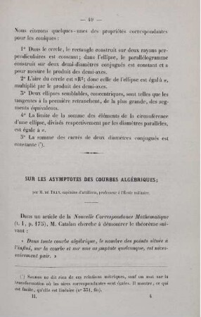 Sur les asymptotes des courbes algébriques.