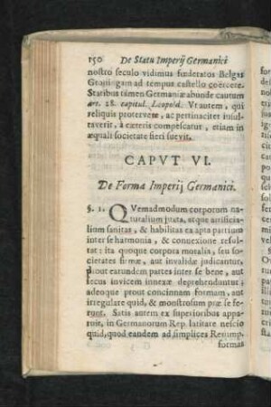 Caput VI. De Forma Imperii Germanici. § 1 - 9.