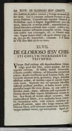 XLVII. De glorioso Jesu Christi coelum ingredientis triumpho