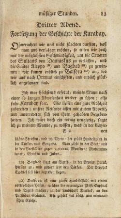 Dritter Abend. Fortsetzung der Geschichte der Karabay