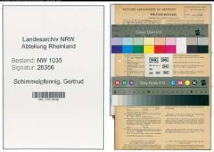 Entnazifizierung Gertrud Schimmelpfennig , geb. 24.11.1910 (Kaufmaennischer Angestellter)