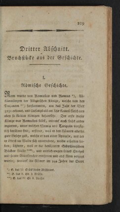 Dritter Abschnitt. Bruchstuecke aus der Geschichte.