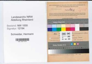 Entnazifizierung Hermann Schneider, geb. 11.10.1913 (Bankangest.)