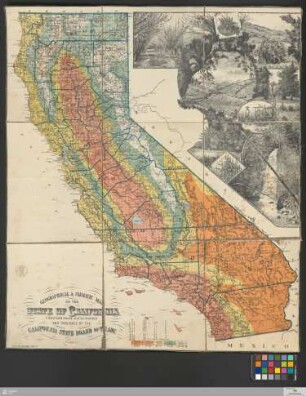 Geographical & Climatic Map Of The State Of California