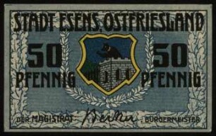 50 Pfennig Stadt Esens, Osterland