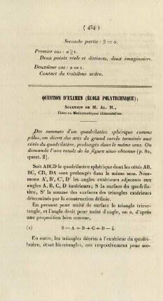 Question d'examen (École Polytechnique).