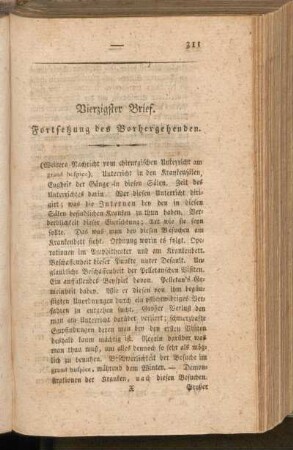 Vierzigster Brief. Fortsetzung des Vorhergehenden