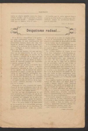Despotismo radical...