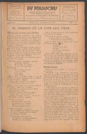 Al margen de la vida que pasa...