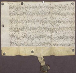 Gültverschreibung des Hans Stüg und Hans Klein, beide zu Ispringen, über 30 Gulden Hauptgut, für das sie jährlich einen Zins an das Frauenkloster zu Pforzheim zahlen.