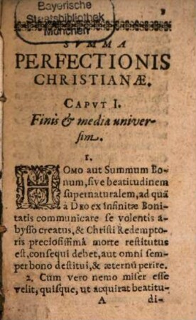 Svmma Perfectionis Christianae