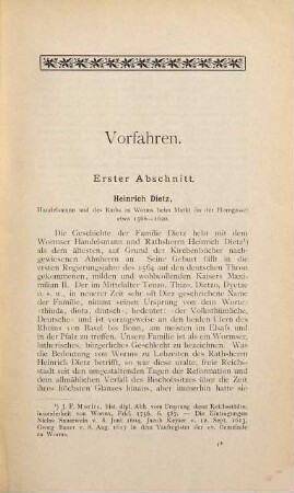 Der Superintendent und erste Hofprediger M.Johann Hector Dietz, seine Vorfahren und Nachkommen : Ein Familienbuch von Alexander Dietz