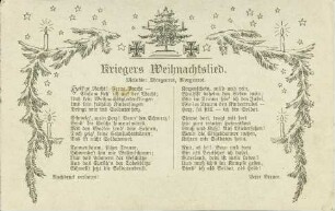 Kriegers Weihnachtslied - Heil'ge Nacht! Ferne Pracht [...]