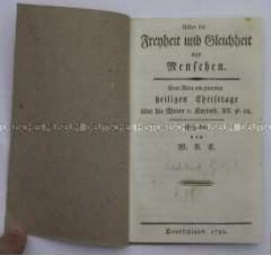 Freiheit und Gleichheit der Menschen