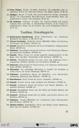 Textilien, Orientteppiche (Nr. 376—410)