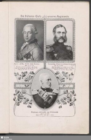 Die früheren Chefs unseres Regiments