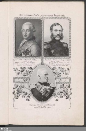 Die früheren Chefs unseres Regiments
