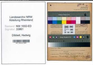 Entnazifizierung Hedwig Dibbelt, geb. 28.02.1887 (Lehrerin)