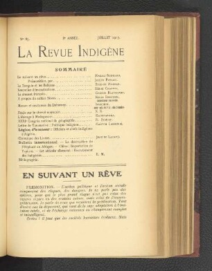 Nr. 87. 8e Année. Juillet 1913.