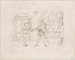 Zu Shakespeares "Othello", Blatt 7, 3. Akt, 3. Szene: Jago verunsichert Othello