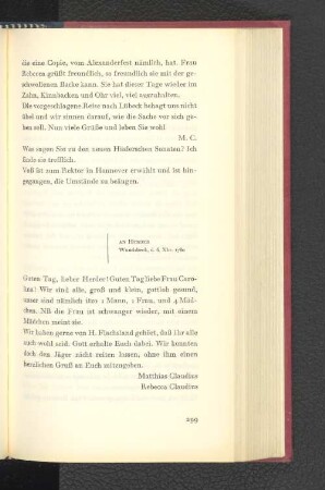 An Herder Wandsbeck, den 3. Dezember 1779