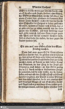 §. 51. Ob uns wol vor Gott allein der Glau[be] freudig machet