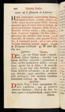 239-247, Sabbato sancto. Benedictio ignis; Benedictio Cerei