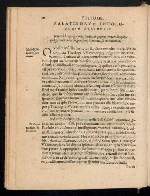 Palatinorum Theologorum Responsio.