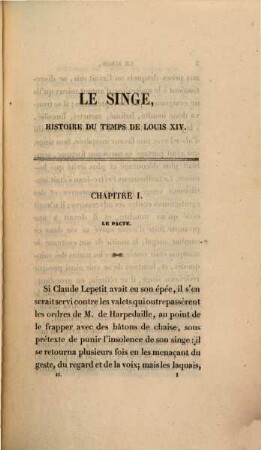 Le singe : histoire du temps de Louis XIV. 1666, 2
