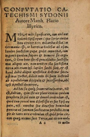 Confutatio Catechismi laruati Sydonis Episcopi