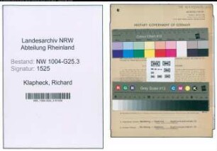 Entnazifizierung Richard Klapheck , geb. 26.10.1884 (Haendler)