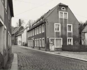 Mittweida, Wohnhäuser : Mittweida, Wohnhäuser, Burgstädter Straße 42/44, Straßenansicht