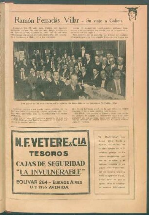 Ramón Ferradás Villar - Su viaje a Galicia