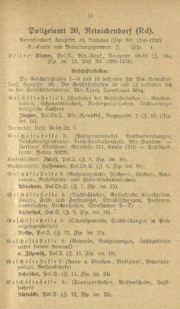 Polizeiamt 20, Reinickendorf