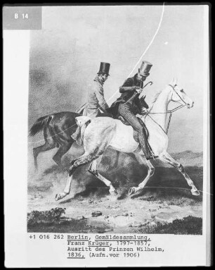 Ausritt des Prinzen Wilhelm in Begleitung des Künstlers