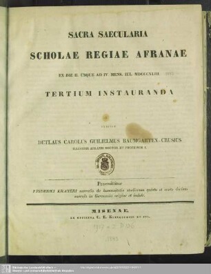 Narratio de humanitatis studiorum quinto et sexto decimo saeculo in Germania origine et indole