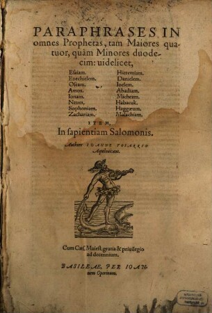 Paraphrases in omnes Prophetas