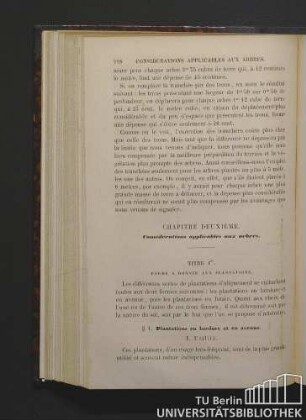 Titre Ier. Forme a donner aux plantations.