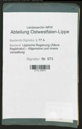 Revision der Steuererhebung im Amt Blomberg