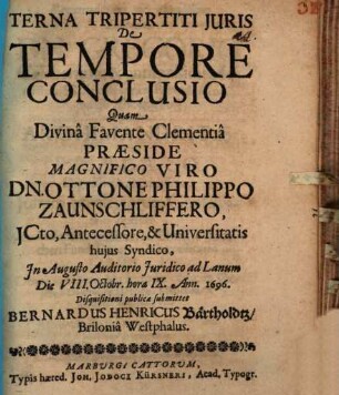 Terna tripartiti iuris de tempore conclusio