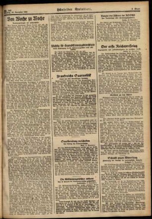 Zweite Ausgabe vom Montag, den 19. November 1934.