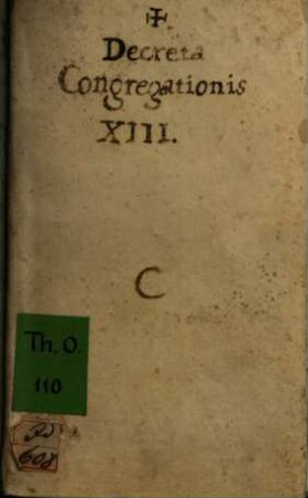Decreta Congregationis Generalis XIII.