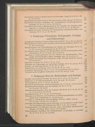 6. Fachgruppe Mineralogie, Petrographie, Geologie und Paläontologie