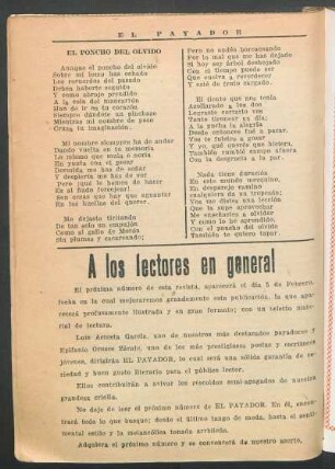 El poncho del olvido