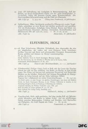 Elfenbein, Holz (Nr. 27-30)